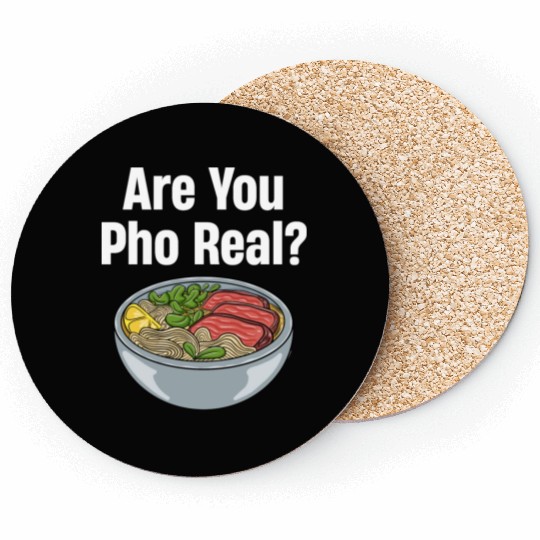 Are You Pho Real? Vietnamese Food Puns Restaurant Coasters