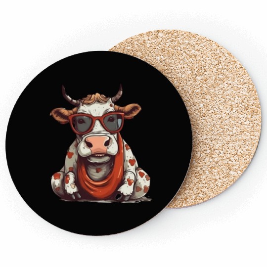 Chic and Playful Cow Coasters
