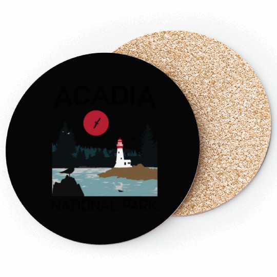 Acadia National Park 80s Maine Mount Island Coasters