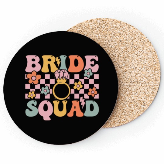 Groovy Bridal Party Bachelorette Party Coasters