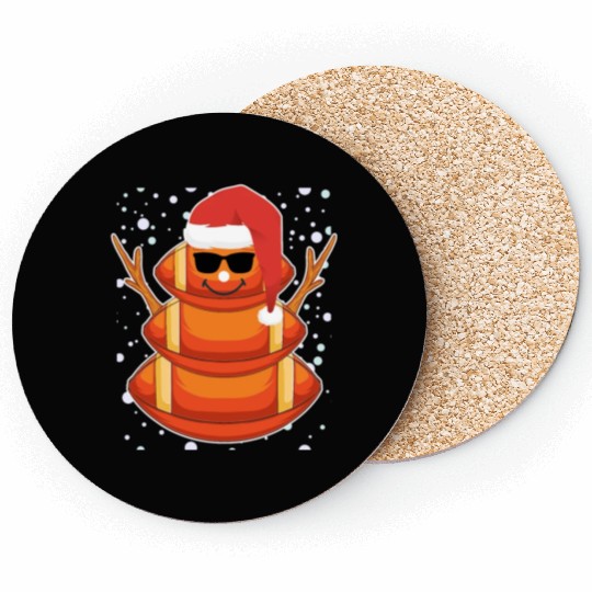Rugby Snowman American Football Snowing Coasters