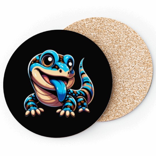 Lizard Collector Reptile Lover Blue Tongue Skink Coasters