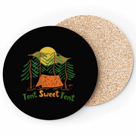 Sweet Camping Tent Coasters