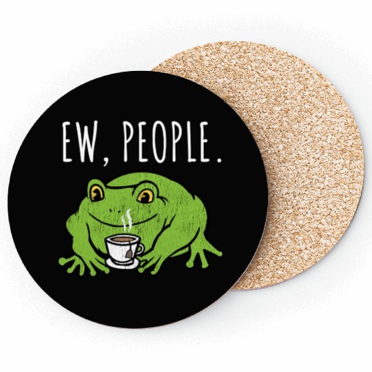 Ew People Cottagecore Frog With Tea Coasters