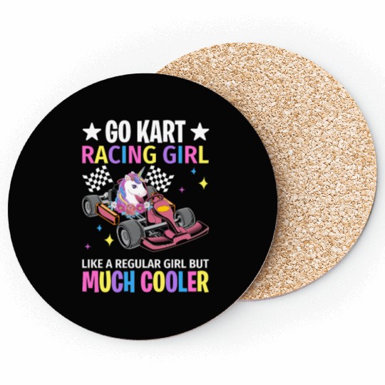 Female Go Kart Racer Go Karting Girl Coasters