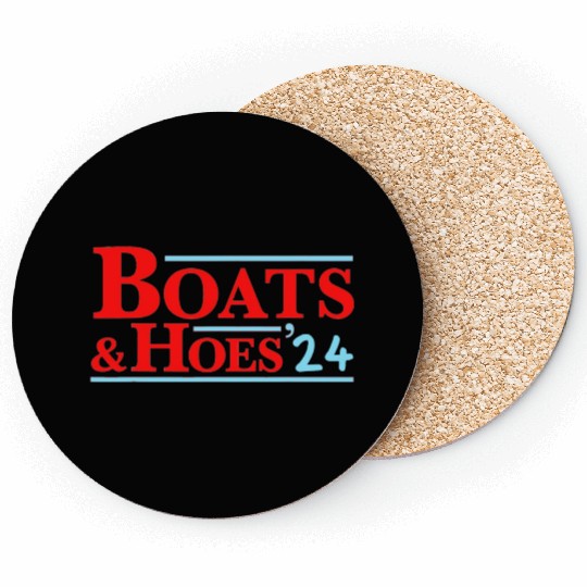 Boats & Hoes 24 Vintage Logo For Your Step Brother Coasters