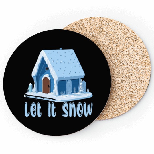 Let It Snow Winter Coasters