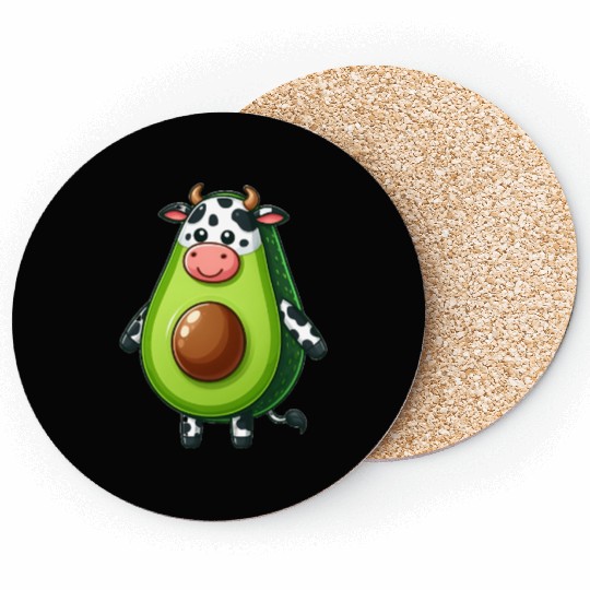 Avocado cow Coasters
