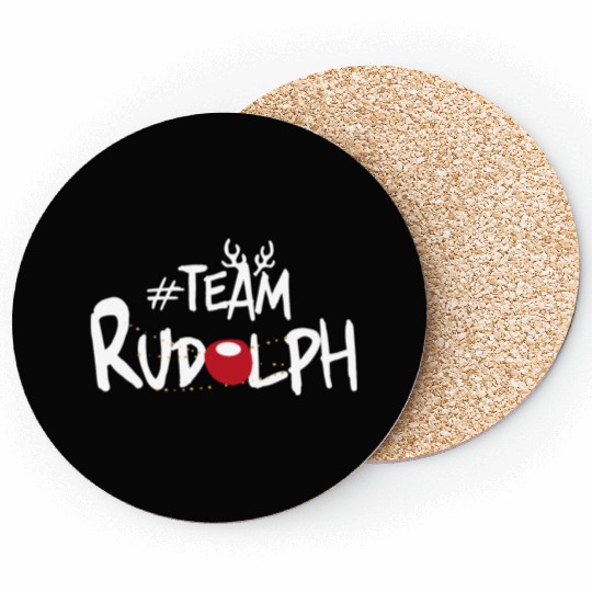 Team Rudolph Funny Christmas Reindeer Lover Meme Coasters
