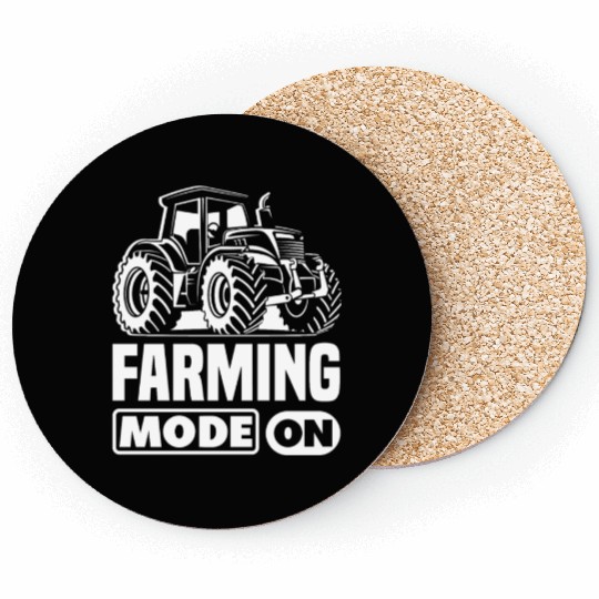 Farming Mode On Tractor Funny Farmer Gift Coasters