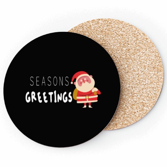 Seasons greetings Christmas outfits Coasters