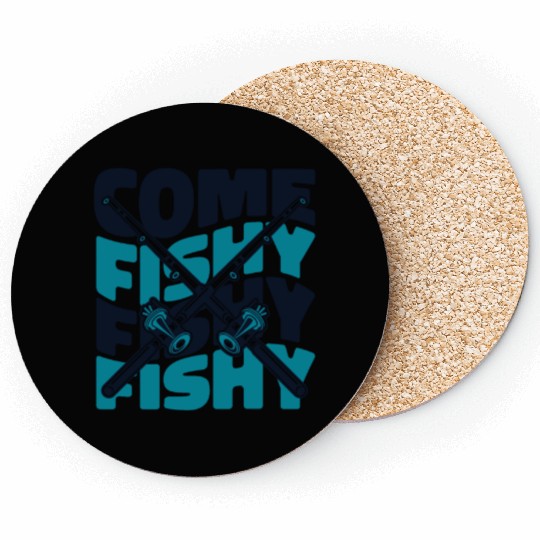 Come Fishy Fishy Fishy Deep Sea Boat Ice Fly Coasters