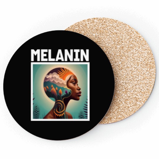 Elegant Melanin Woman. Coasters