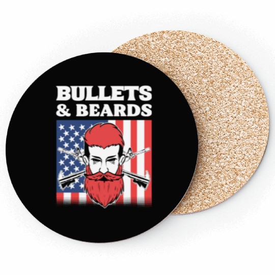 Bullets & Beards Soldier or Army Gift Coasters