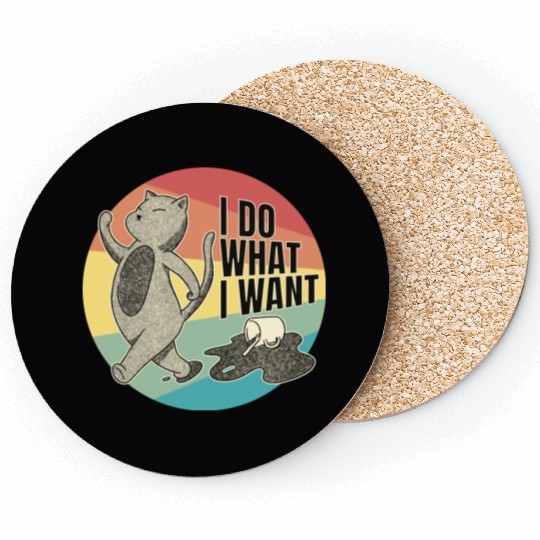 Feline Sass - Cat's Independent Spirit Coasters