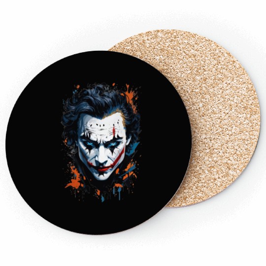 Chaos in Colors: Vibrant Joker Face Coasters