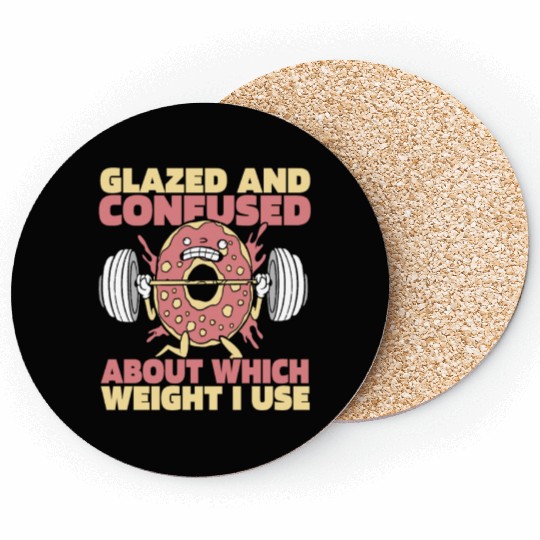 Fitness Donut Funny Donut Gym Coasters