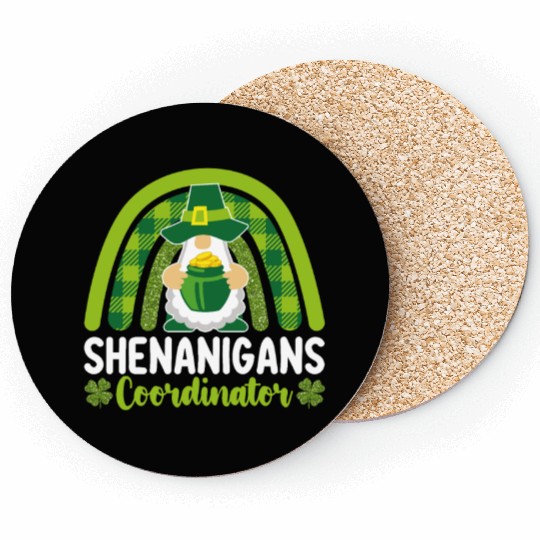 Shenanigans Coordinator Gnomes St Patrick's Day Coasters