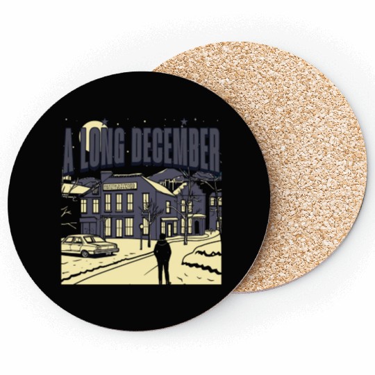 A Long December Lyrics Tribute - 90s Music Nostalg Coasters