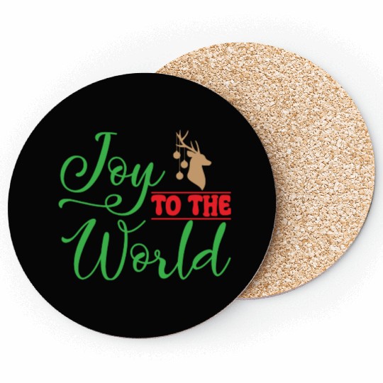 Joy to the world, Christmas design Coasters
