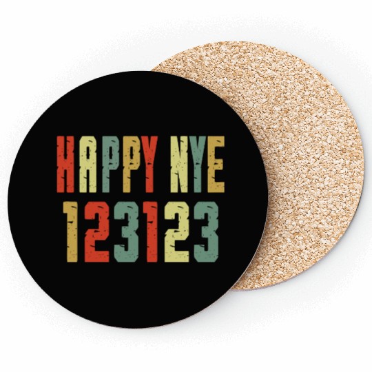123123 Happy New Year 2024 NYE Coasters