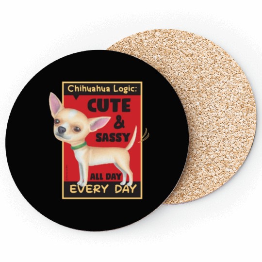 Chihuahua Logic Coasters