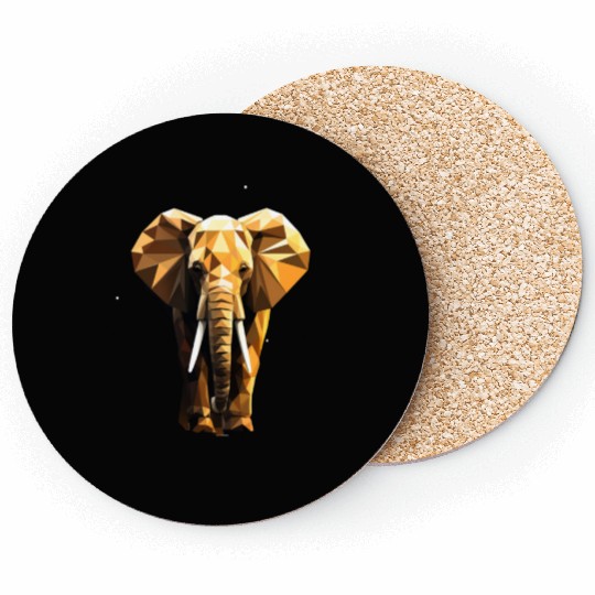 Geometric Style Elephant Coasters