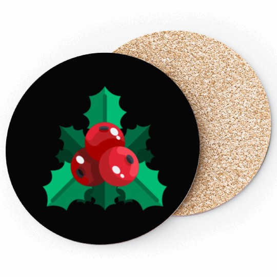 mistletoe christmas Coasters