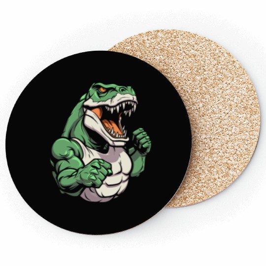 Workout Gym T Rex Coasters