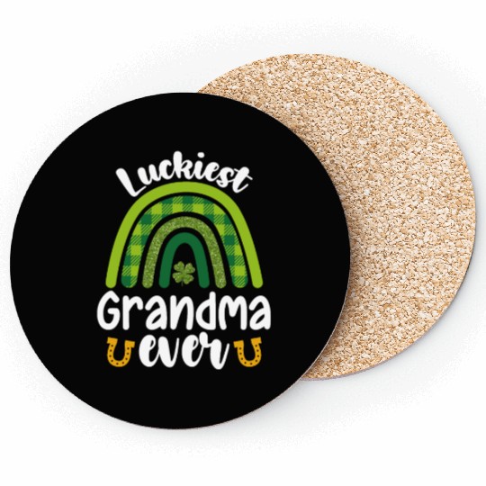 Luckiest Grandma Ever Family St Patrick's Day Coasters