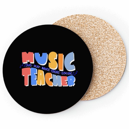 Music Teacher Sing Play Dance Back To School Coasters