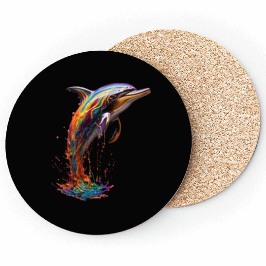 Rainbow Dolphin Coasters