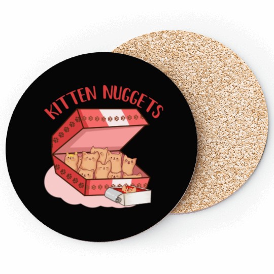 Funny Kittens as Chicken Nuggets, Cat Lover Coasters