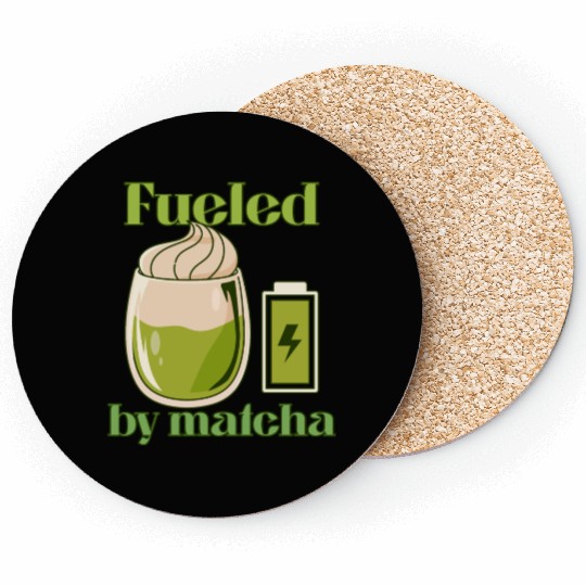 Fueled By Matcha Graphic Coasters