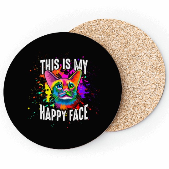 This Is My Happy Face Coasters