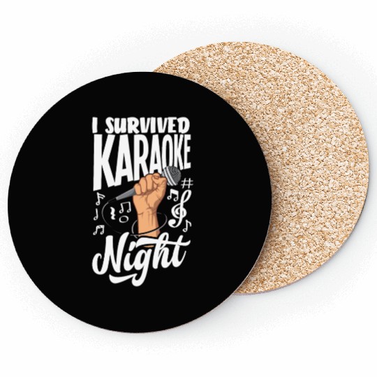 Funny Karaoke Singer Singing Musician Karaoke Gift Coasters