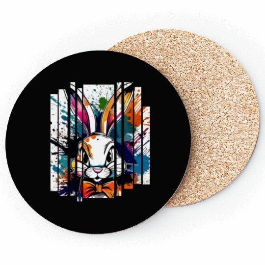 Rabbit Splash Painting Coasters