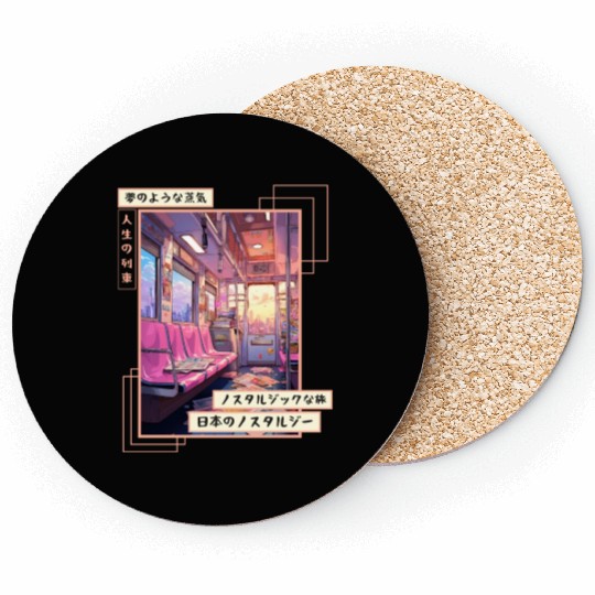 Japanese Aesthetic Subway Streetwear Vaporwave Ret Coasters