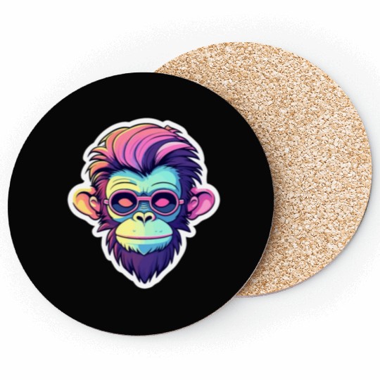 Ape Monkey Illustration Coasters