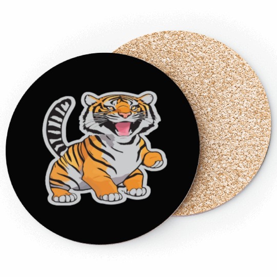 tiger design 1 Coasters
