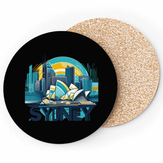 Sydney Opera House Print Coasters