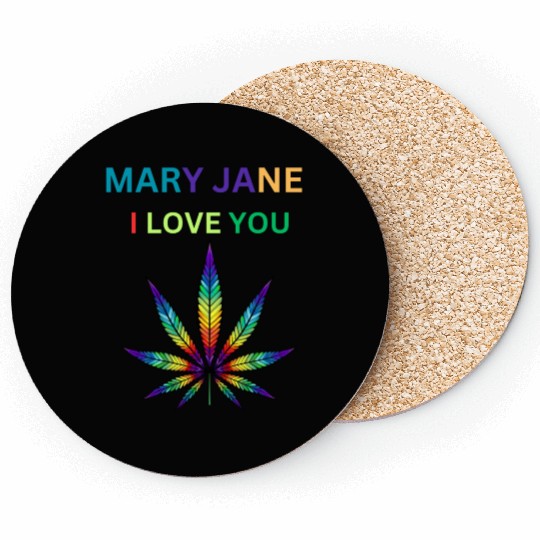 MARY JANE, Marijuana lover, Cannabis Coasters