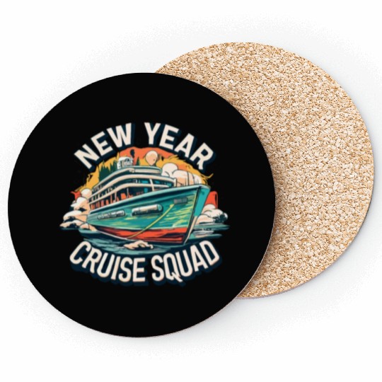 new year cruise squad 2024 boat cruise lovers gift Coasters