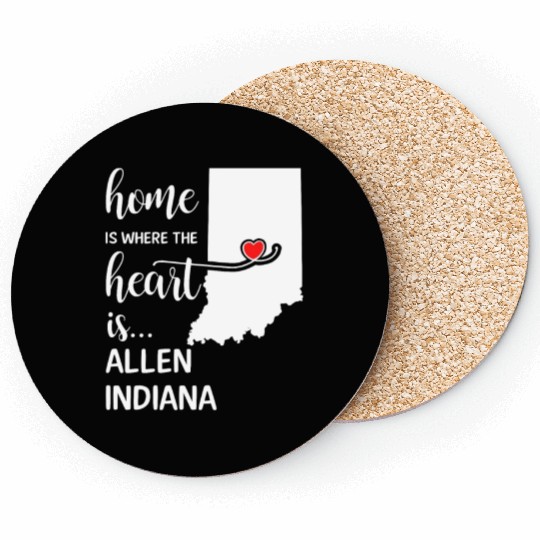 Allen County Indiana Is Where My Heart Is Cool Coasters