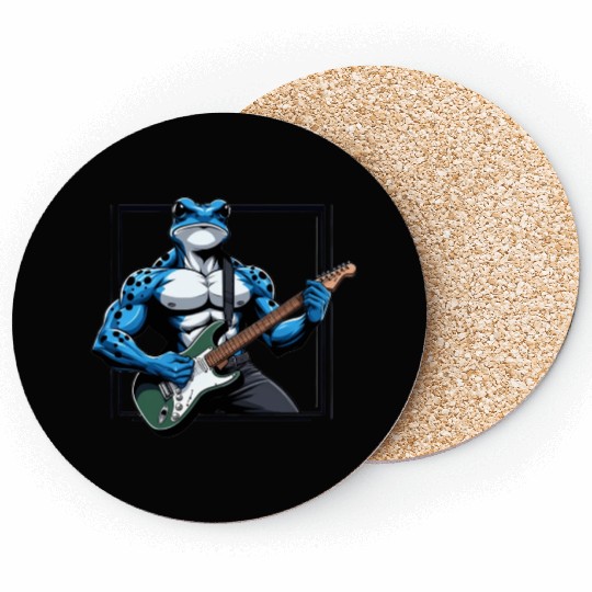 Poison dart frog guitar Coasters