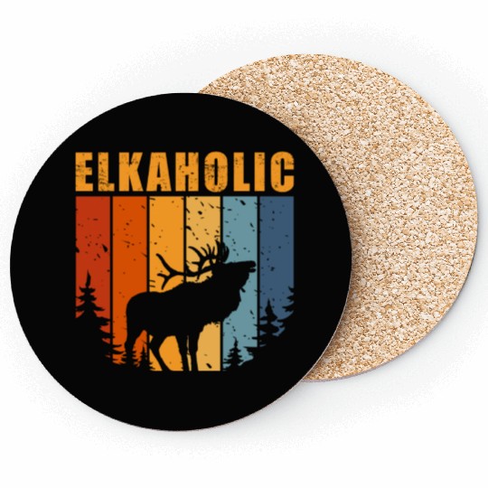 Elk Hunting Elkaholic Hunters Coasters