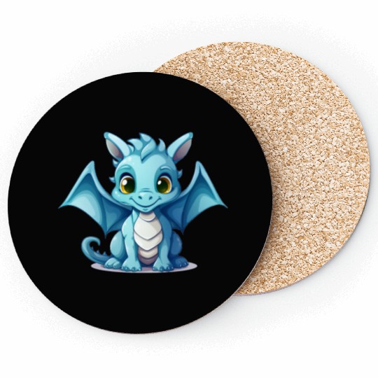 Cute blue dragon Coasters