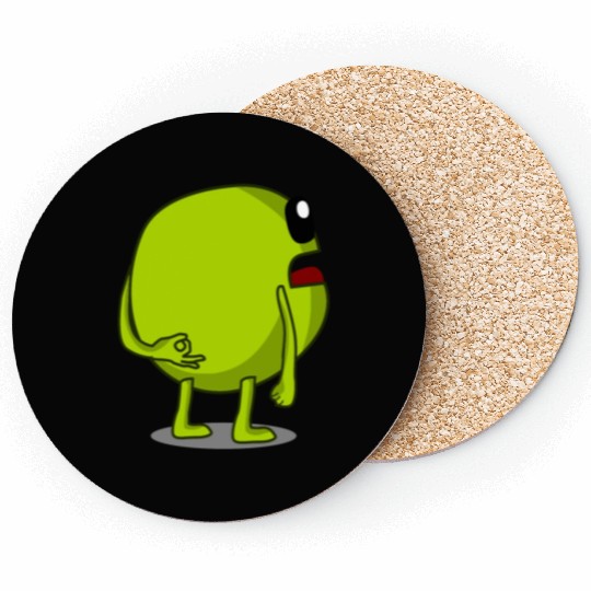 Pea Peas Circle Game Vegan Coasters
