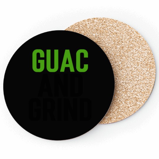 Guac and Grind Avocado Gym Coasters