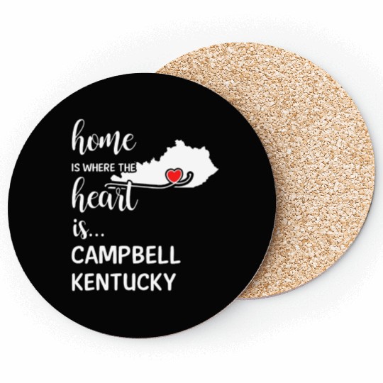 Campbell County Kentucky Is Where My Heart Is Gift Coasters